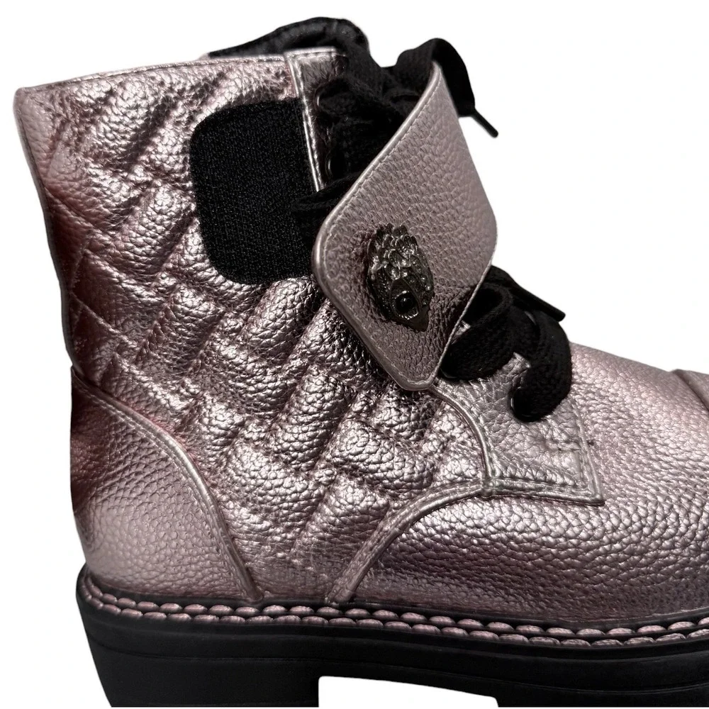 Kurt Geiger Girls Size 1 Pink‎ Metallic Quilted Ankle Boots